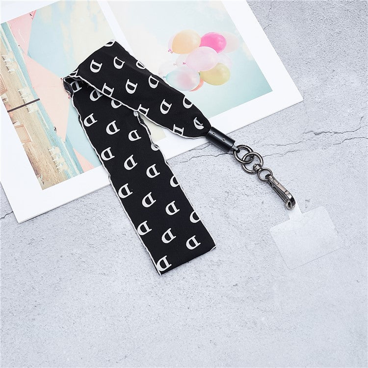 Scarves Phone Strap Crossbody Phone Lanyard Strap Neck Strap with Patch for Smartphones Mobile - Style R