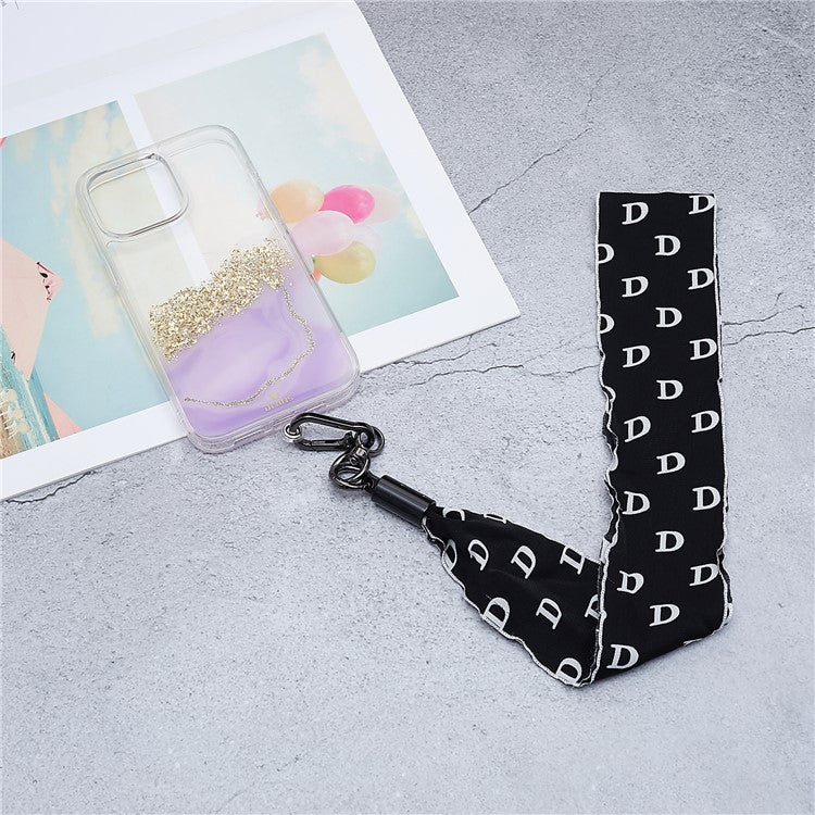 Scarves Phone Strap Crossbody Phone Lanyard Strap Neck Strap with Patch for Smartphones Mobile - Style R