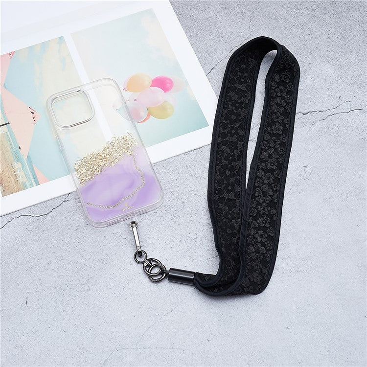 Scarves Phone Strap Crossbody Phone Lanyard Strap Neck Strap with Patch for Smartphones Mobile - Style S