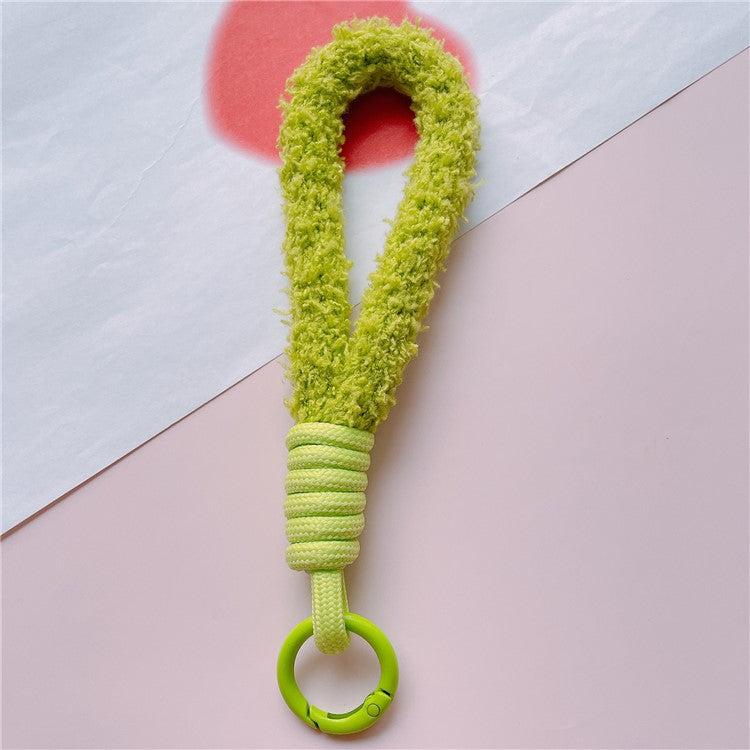 Phone Strap 16cm Woven Polyester Hands-Free Cell Phone Wristlet Bracelet  - Green