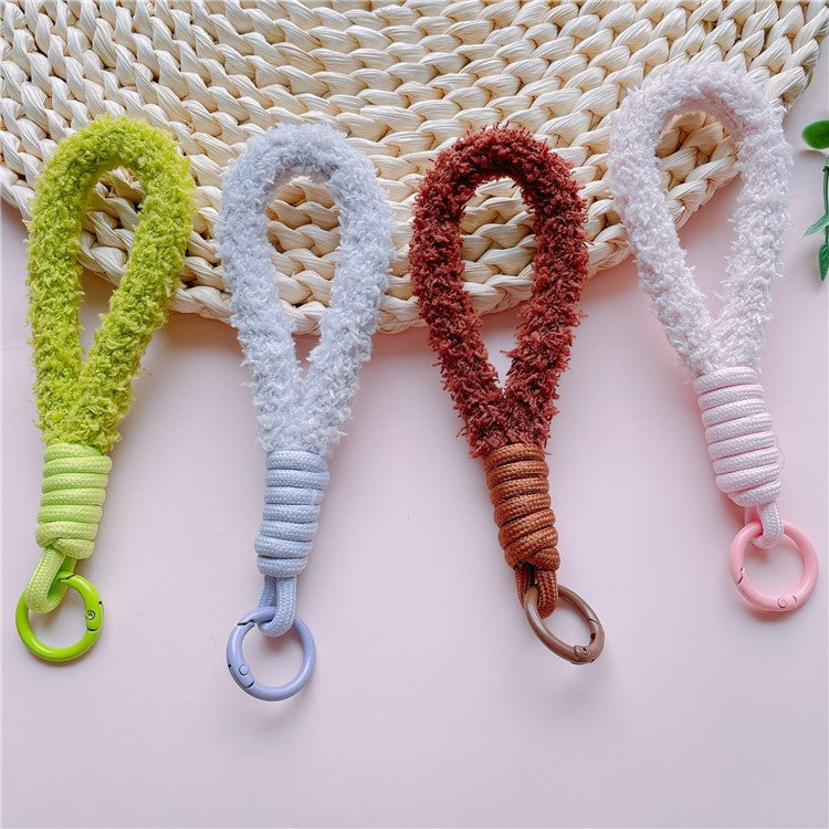 Phone Strap 16cm Woven Polyester Hands-Free Cell Phone Wristlet Bracelet  - Green