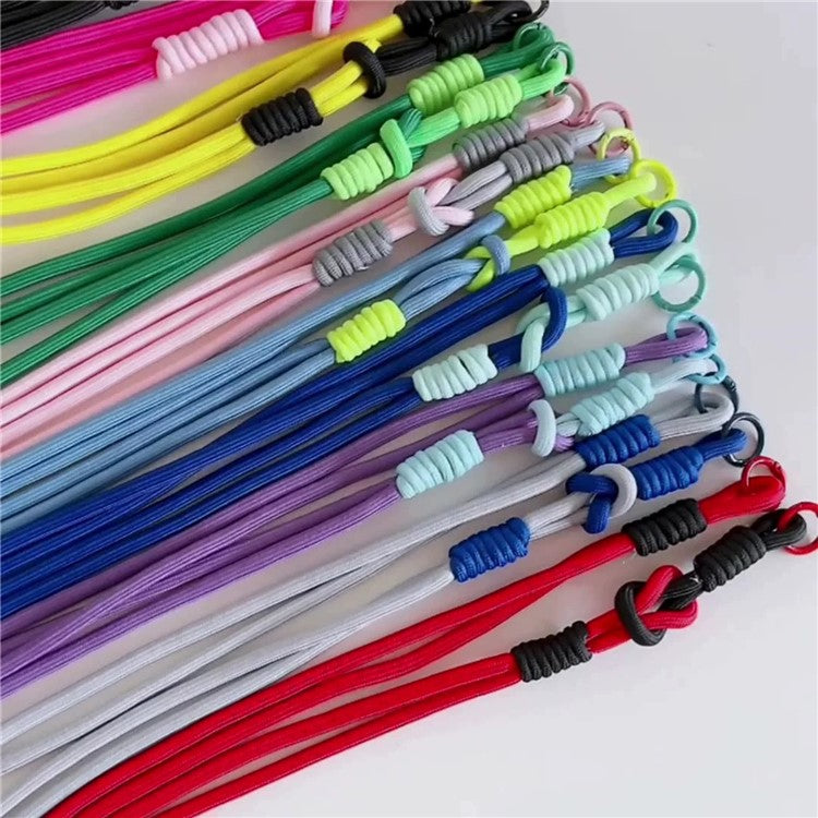 Cell Phone Lanyard Universal Crossbody Polyester Strap with Tether Tab, Total Length: 120cm - Black