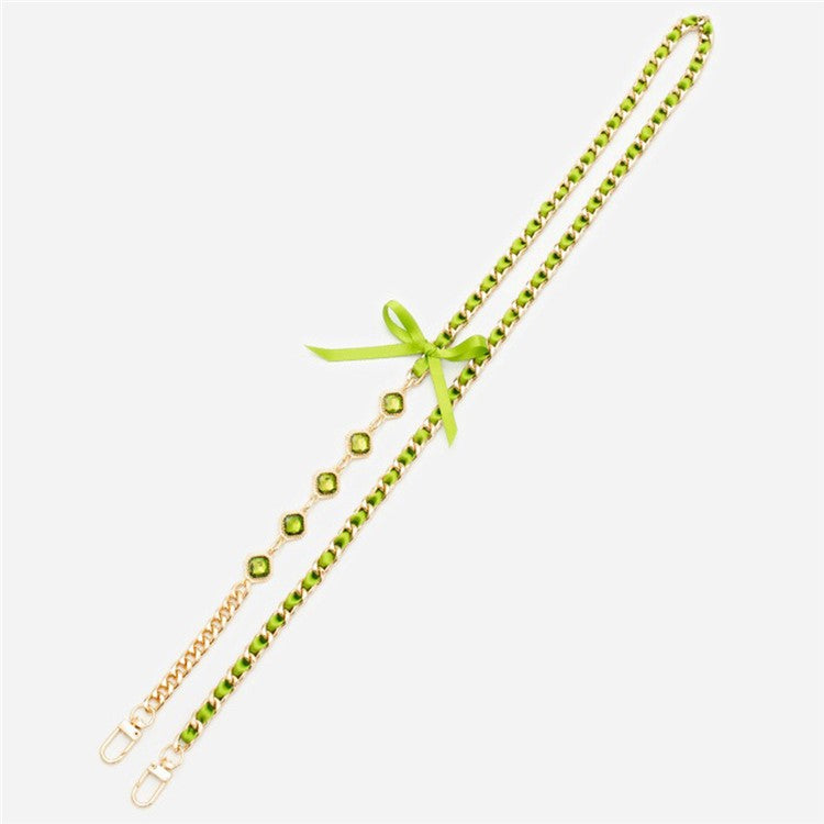 Crossbody Phone Lanyard Metal Phone Charm Cell Phone Chain Strap, Total Length: 120cm - Green