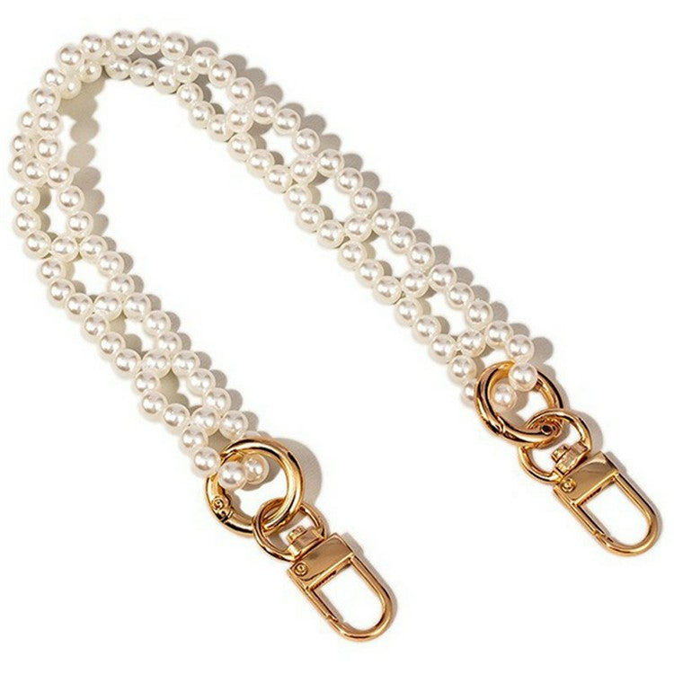 32cm ABS Pearls Phone Charm Strap Dual Buckles Lanyard Phone Jewelry Wristband