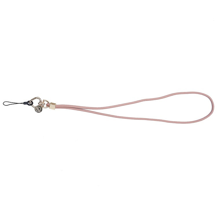 PU Leather Phone Lanyard Anti-lost Hanging Rope Pendant Keychain Multi-function Style Strap for Cell Phone, Keys, MP3 / MP4 Player - Light Pink