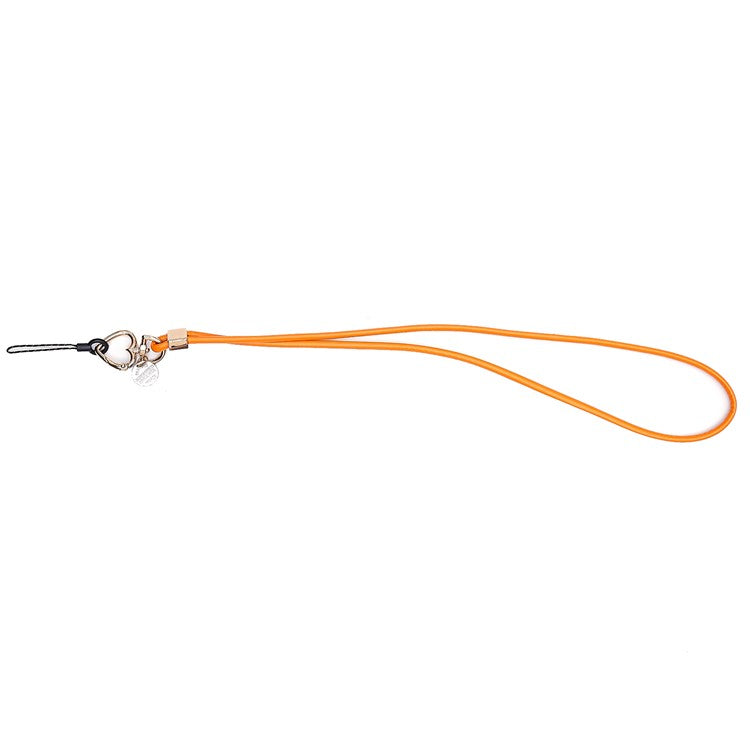 PU Leather Phone Lanyard Anti-lost Hanging Rope Pendant Keychain Multi-function Style Strap for Cell Phone, Keys, MP3 / MP4 Player - Orange