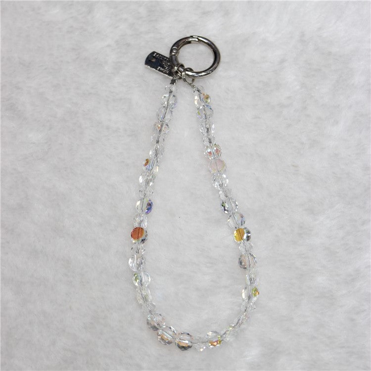 Crystal Bead Phone Lanyard Short 26cm Mobile Phone Bracelet Anti-Lost Chain - Style 1