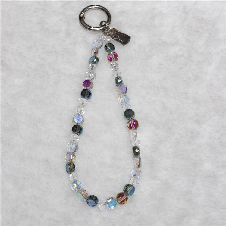 Crystal Bead Phone Lanyard Short 26cm Mobile Phone Bracelet Anti-Lost Chain - Style 3