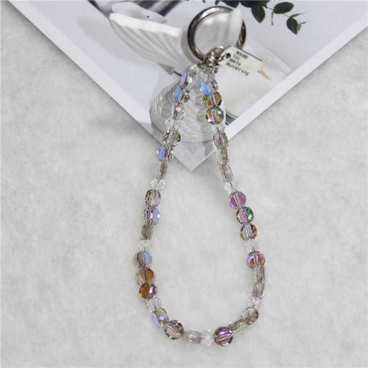 Crystal Bead Phone Lanyard Short 26cm Mobile Phone Bracelet Anti-Lost Chain - Style 4