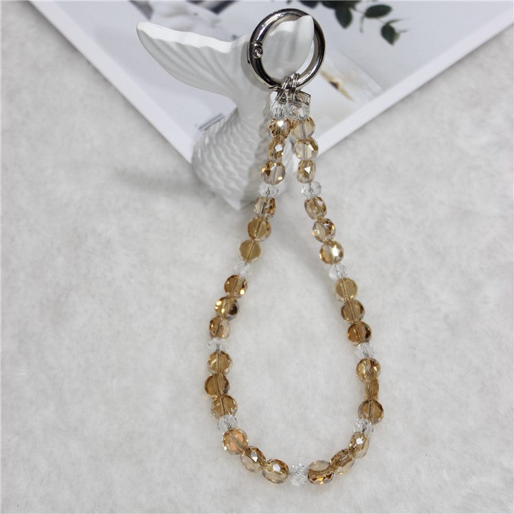 Crystal Bead Phone Lanyard Short 26cm Mobile Phone Bracelet Anti-Lost Chain - Style 7