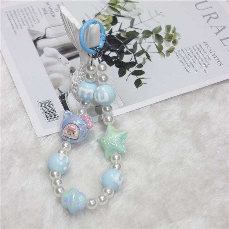 Phone Charms Phone Strap Short 26cm Star Beaded Anti-Lost Phone Chain - Style 3