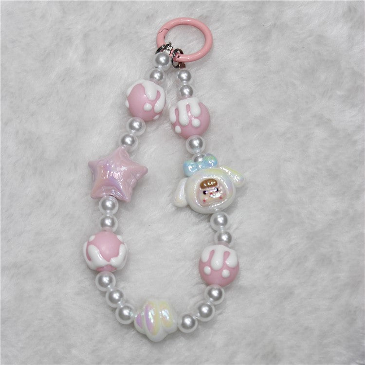 Phone Charms Phone Strap Short 26cm Star Beaded Anti-Lost Phone Chain - Style 4