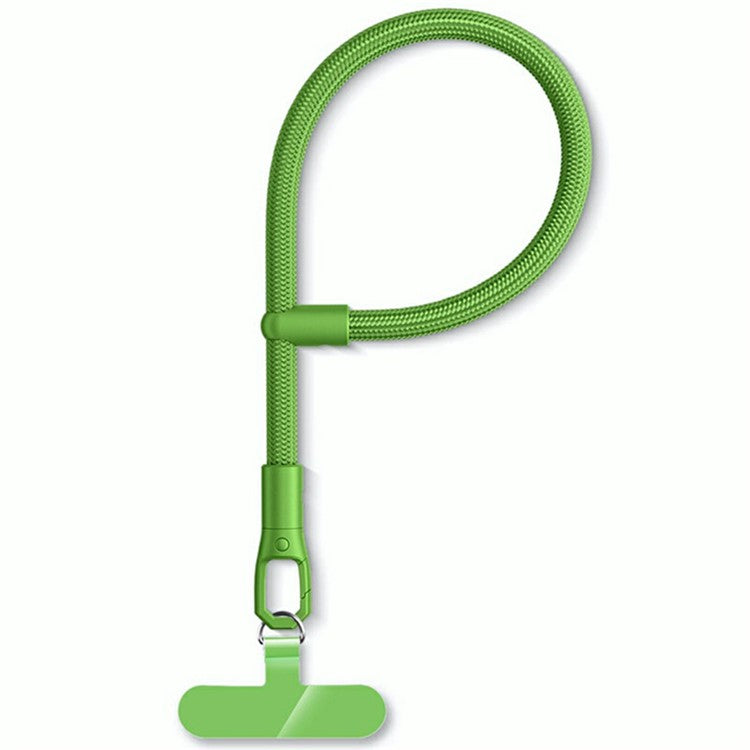 7mm Adjustable Wrist Strap Polyester Phone Lanyard with Tether Tab - Matcha Green