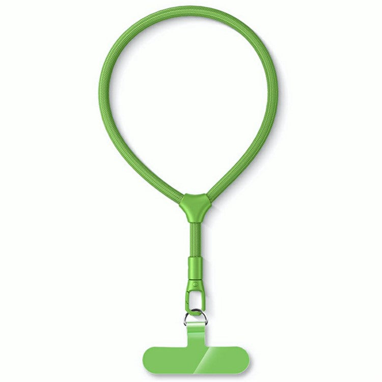 7mm Adjustable Ring Wrist Strap Polyester Phone Lanyard with Tether Tab - Matcha Green