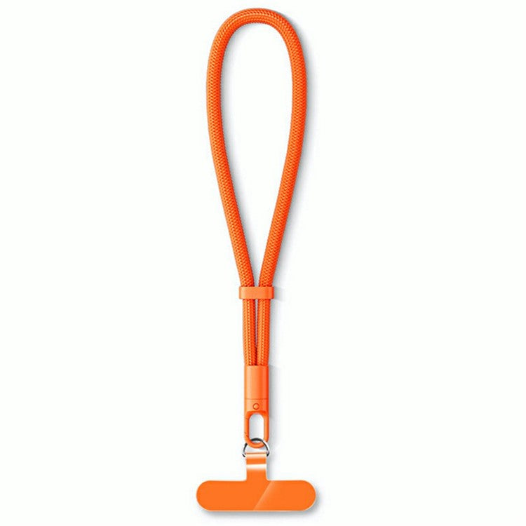 7mm Adjustable Wrist Strap Self-Locking Phone Lanyard with Tether Tab, 360-Degree Rotating Hook - Orange