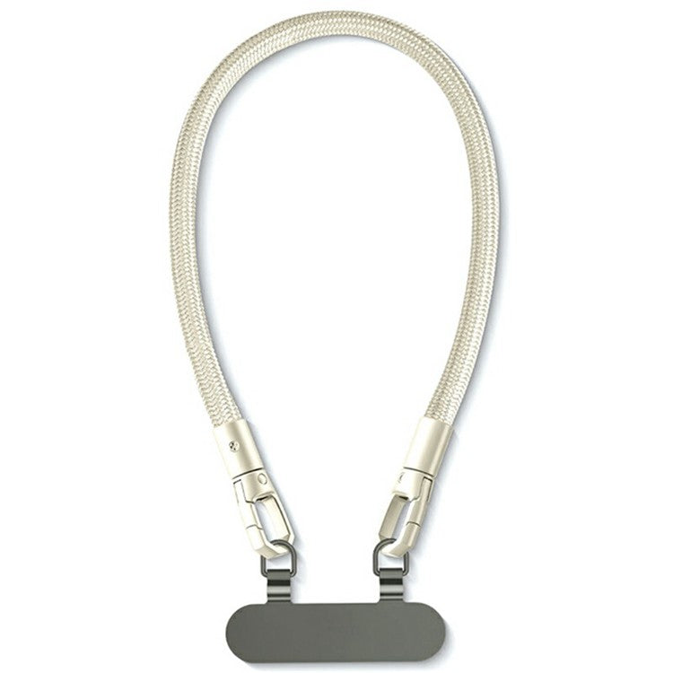 30cm Double Buckle Wrist Strap with Tether Tab, Anti-Loss Drop Protection Cell Phone Lanyard - Light Camel