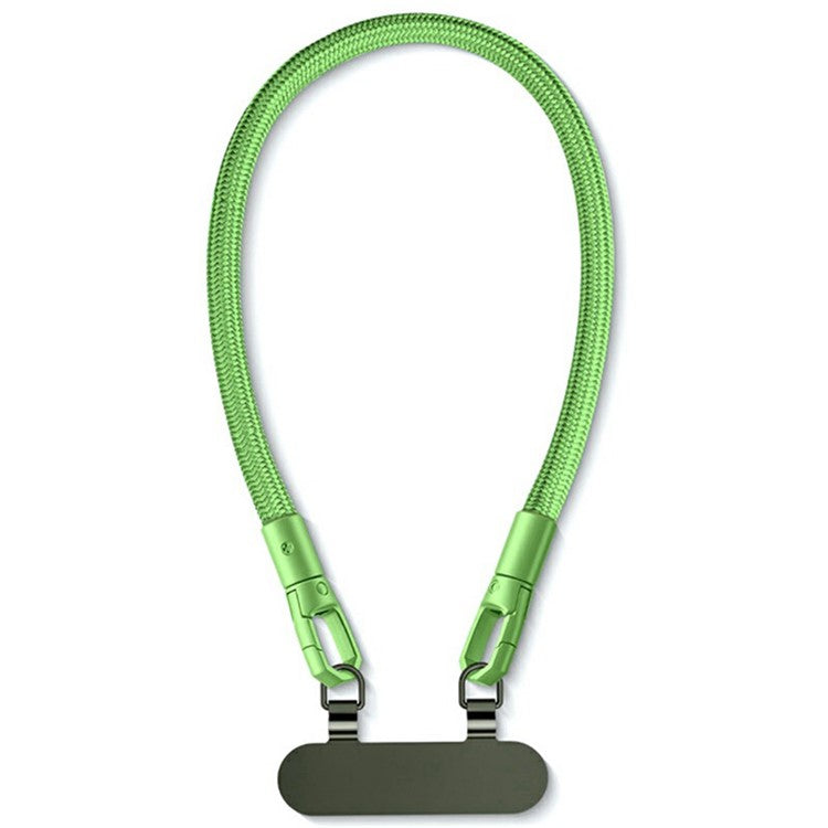 30cm Double Buckle Wrist Strap with Tether Tab, Anti-Loss Drop Protection Cell Phone Lanyard - Matcha Green