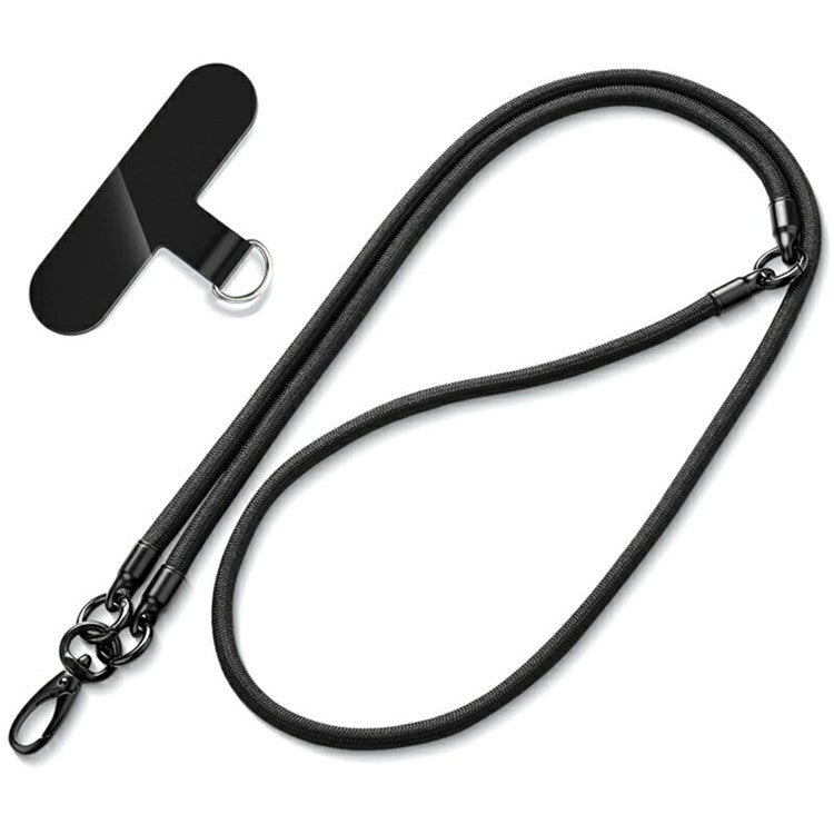 3-in-1 Multi-Functional Detachable Phone Lanyard with Tether Tab, Anti-Loss Phone Crossbody Strap - Black