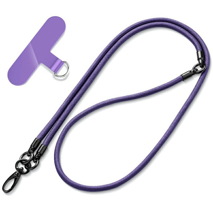 3-in-1 Multi-Functional Detachable Phone Lanyard with Tether Tab, Anti-Loss Phone Crossbody Strap - Dark Purple