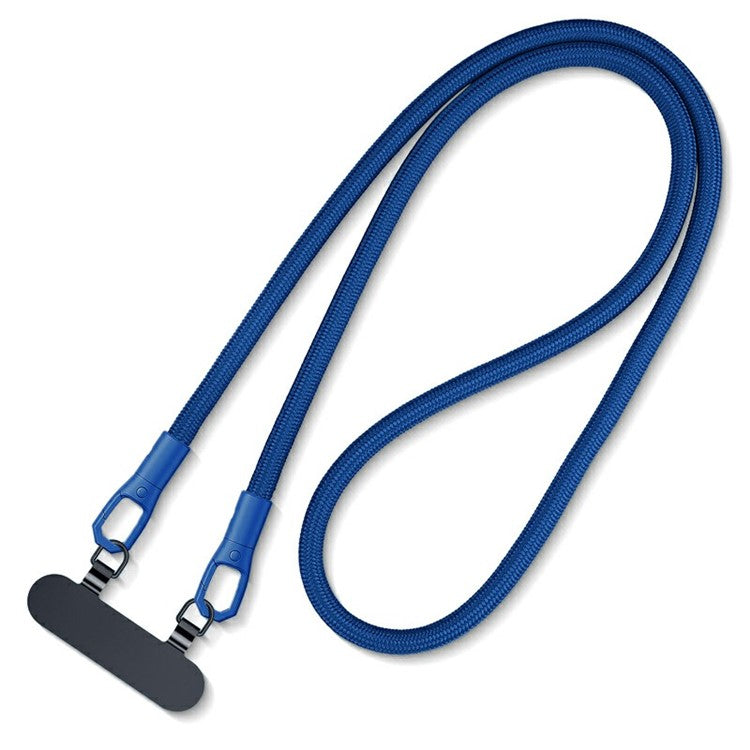 90mm Neck Strap with Tether Tab, Anti-Loss Drop Protection Double Buckle Cell Phone Long Lanyard - Sapphire