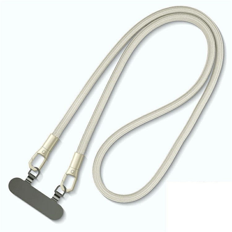 90mm Neck Strap with Tether Tab, Anti-Loss Drop Protection Double Buckle Cell Phone Long Lanyard - Light Camel