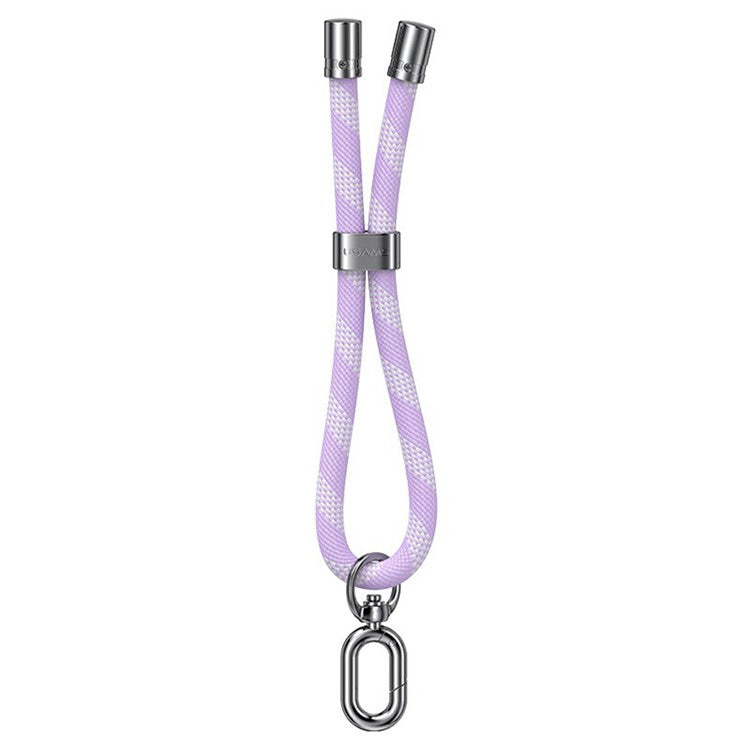 USAMS ZB317 34cm Phone Lanyard Polyester Adjustable Wrist Strap with Tether Tab - Purple