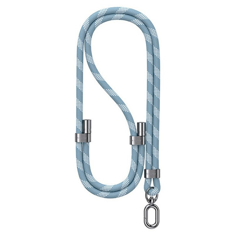 USAMS ZB316 Phone Lanyard Crossbody Polyester Adjustable Neck Strap with Tether Tab, Total Length: 160cm - Blue