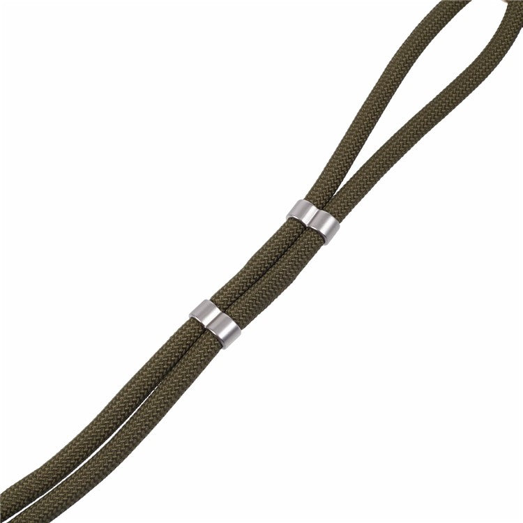 Crossbody Phone Lanyard Adjustable Silver Buckle Nylon Phone Strap with Tether Tab, Total Length: 140cm - Style G