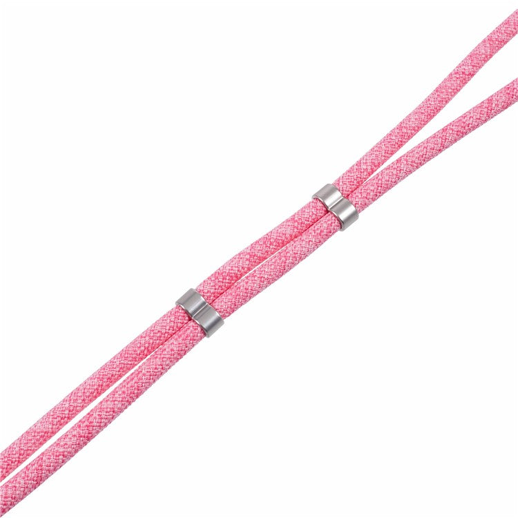 Crossbody Phone Lanyard Adjustable Silver Buckle Nylon Phone Strap with Tether Tab, Total Length: 140cm - Style J