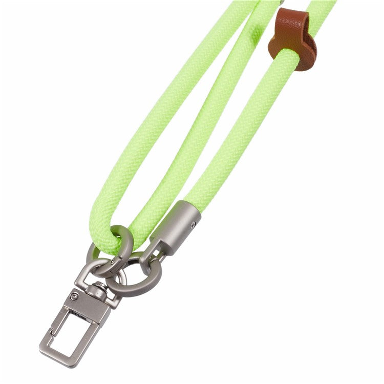 Crossbody Phone Lanyard Adjustable Silver Buckle Nylon Phone Strap with Tether Tab, Total Length: 140cm - Style M