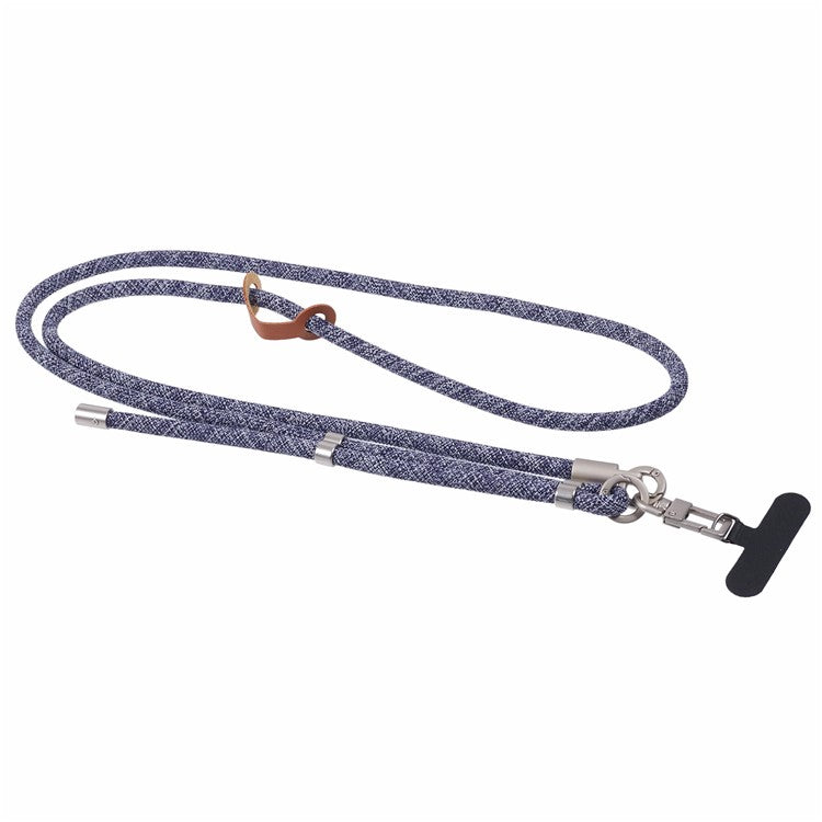 Crossbody Phone Lanyard Adjustable Silver Buckle Nylon Phone Strap with Tether Tab, Total Length: 140cm - Style O