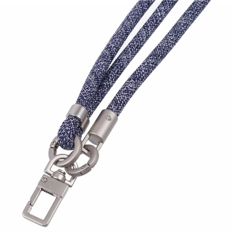 Crossbody Phone Lanyard Adjustable Silver Buckle Nylon Phone Strap with Tether Tab, Total Length: 140cm - Style O