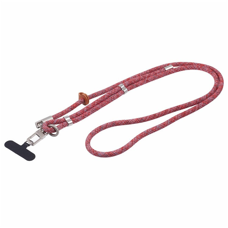 Crossbody Phone Lanyard Adjustable Silver Buckle Nylon Phone Strap with Tether Tab, Total Length: 140cm - Style R