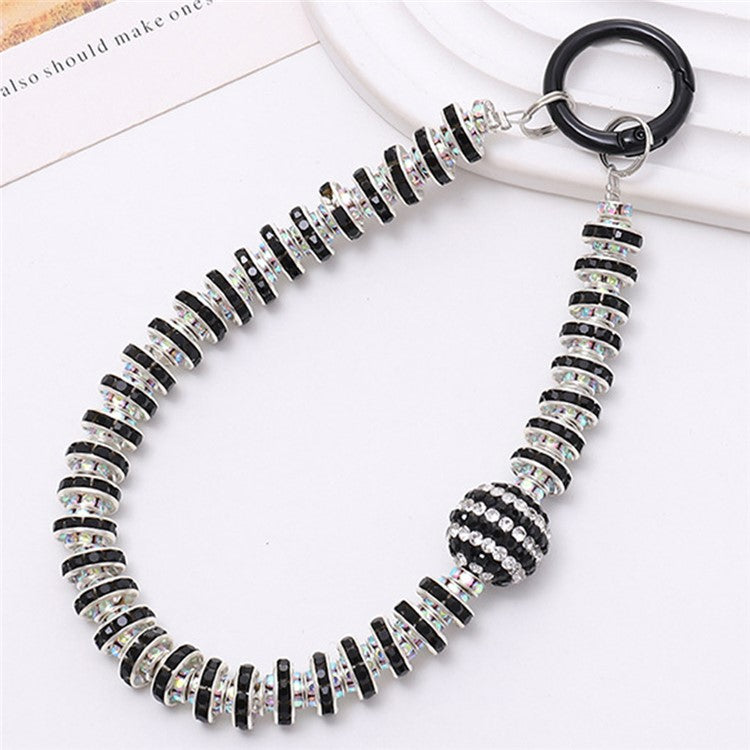 Rhinestone Decor Phone Charm Lanyard Stylish Anti-Lost Cell Phone Case Strap - K2110