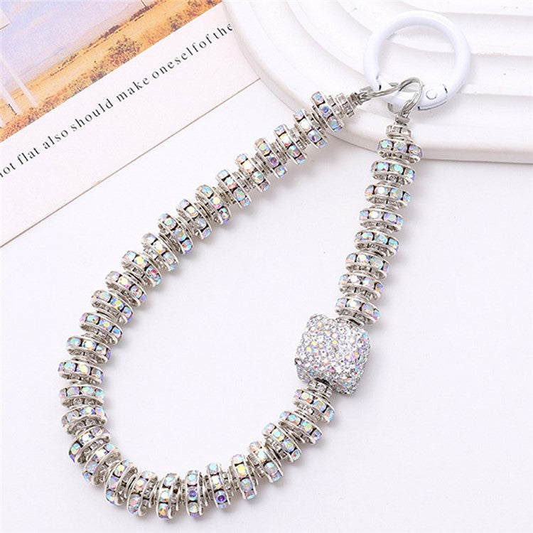 Rhinestone Decor Phone Charm Lanyard Stylish Anti-Lost Cell Phone Case Strap - K2113