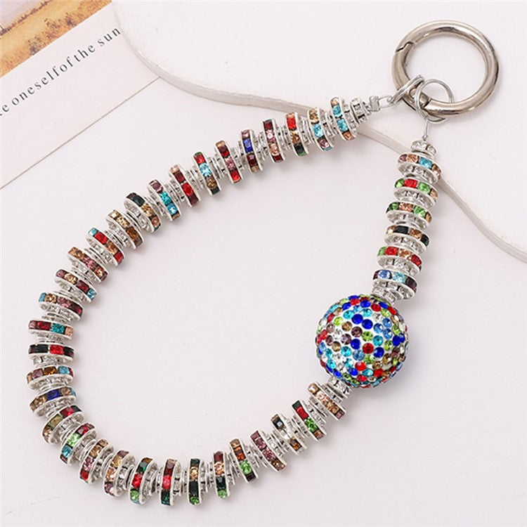 Rhinestone Decor Phone Charm Lanyard Stylish Anti-Lost Cell Phone Case Strap - K2203