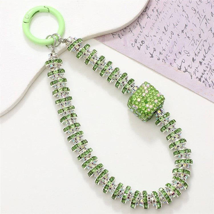 Rhinestone Decor Phone Charm Lanyard Stylish Anti-Lost Cell Phone Case Strap - K2436