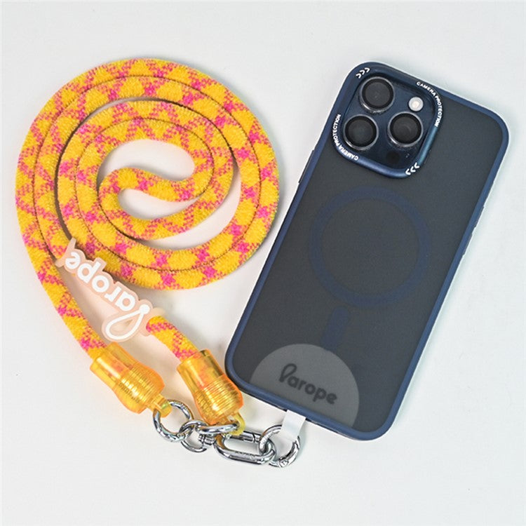 AROPE 120cm Polyester Phone Lanyard Crossbody Strap with Phone Tether Tab , Winter / Autumn Style - Orange