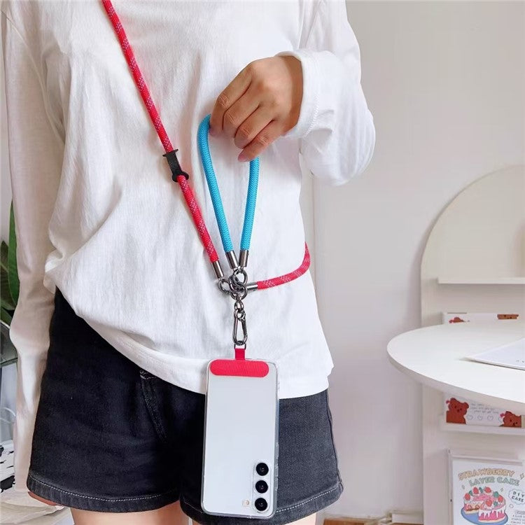 150cm 2 in 1 Long Short Lanyard Phone Crossbody Strap with Tether Tab, Diameter: 8mm - Style A