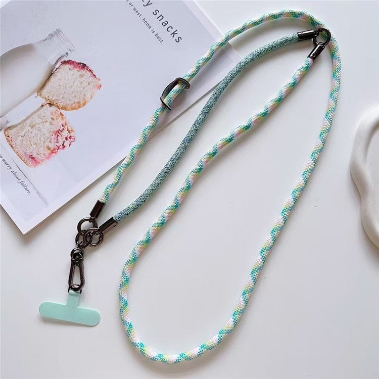 150cm 2 in 1 Long Short Lanyard Phone Crossbody Strap with Tether Tab, Diameter: 8mm - Style C