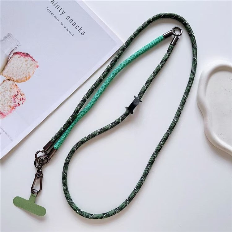 150cm 2 in 1 Long Short Lanyard Phone Crossbody Strap with Tether Tab, Diameter: 8mm - Style E