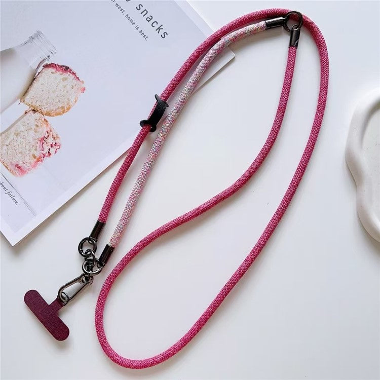 150cm 2 in 1 Long Short Lanyard Phone Crossbody Strap with Tether Tab, Diameter: 8mm - Style F