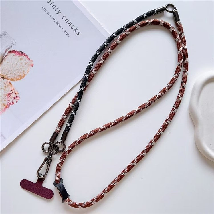 150cm 2 in 1 Long Short Lanyard Phone Crossbody Strap with Tether Tab, Diameter: 8mm - Style K