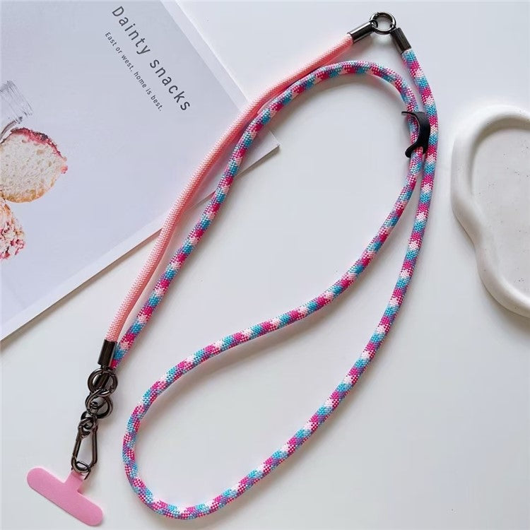 150cm 2 in 1 Long Short Lanyard Phone Crossbody Strap with Tether Tab, Diameter: 8mm - Style M