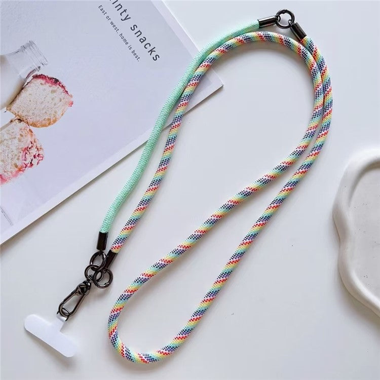 150cm 2 in 1 Long Short Lanyard Phone Crossbody Strap with Tether Tab, Diameter: 8mm - Style N