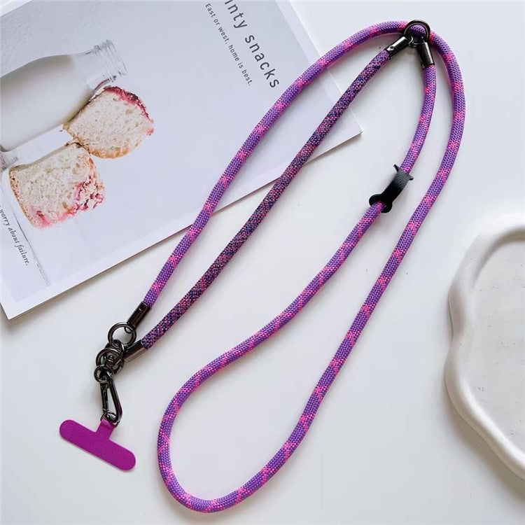 150cm 2 in 1 Long Short Lanyard Phone Crossbody Strap with Tether Tab, Diameter: 8mm - Style O