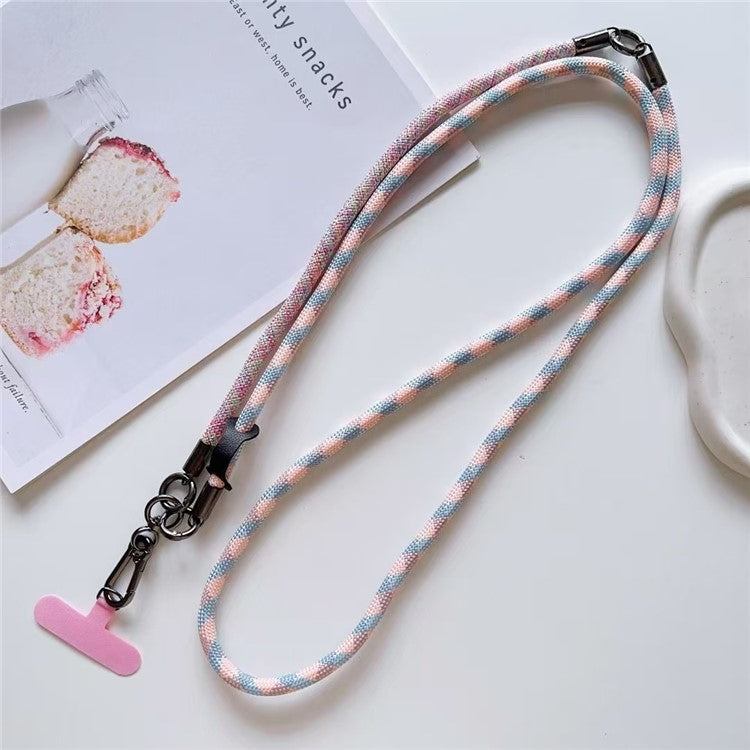 150cm 2 in 1 Long Short Lanyard Phone Crossbody Strap with Tether Tab, Diameter: 8mm - Style Q