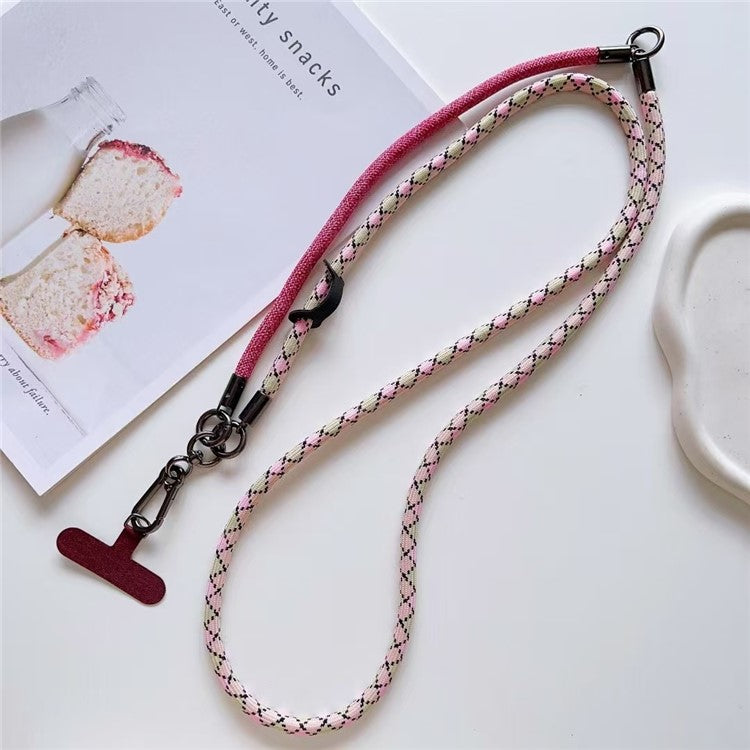 150cm 2 in 1 Long Short Lanyard Phone Crossbody Strap with Tether Tab, Diameter: 8mm - Style S