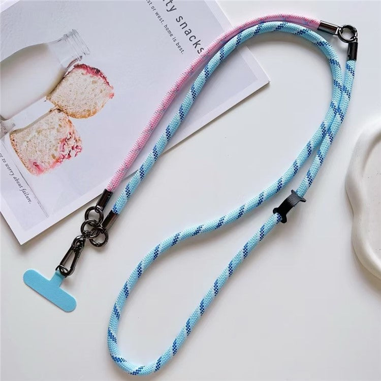 150cm 2 in 1 Long Short Lanyard Phone Crossbody Strap with Tether Tab, Diameter: 8mm - Style T