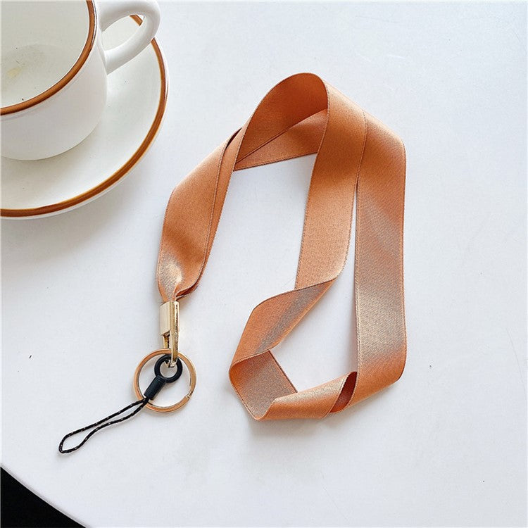 Cell Phone Lanyard Keychain Lanyard Neck Strap Nurse Lanyardfor Phone Case and Keys - Silk Ribbon / Orange